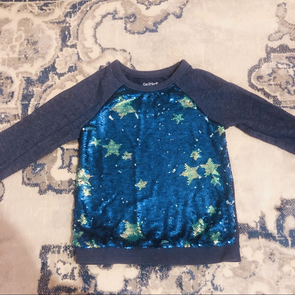 Sequins flip sweatshirt